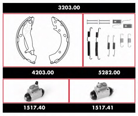REMSA 3203.00 Brake Set, drum brakes